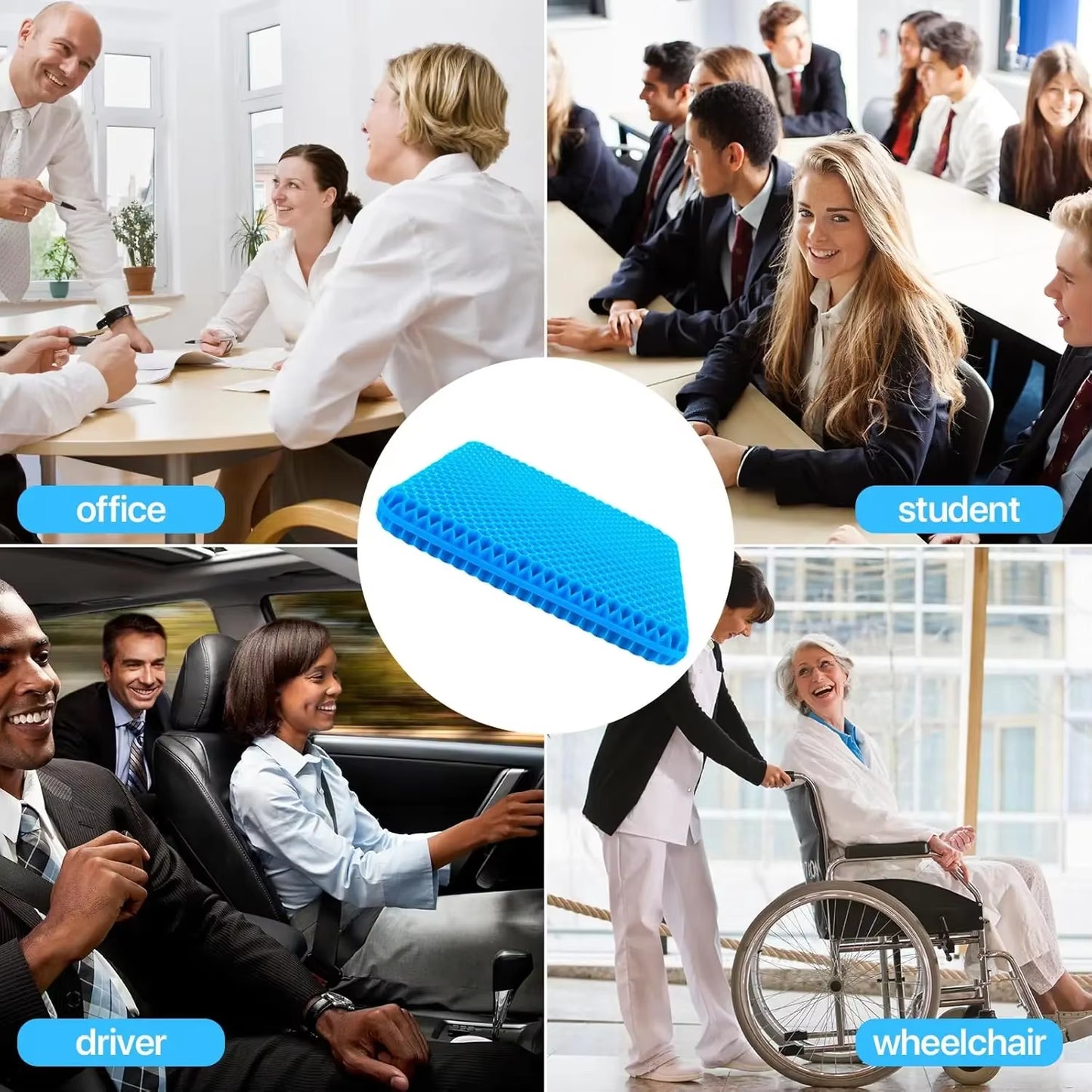 Coussin ergonomique en gel - Soulage le dos et améliore la posture